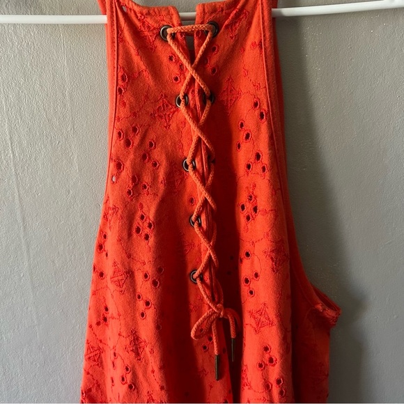 Free People Dream Date Lace-Up Trapeze Tank Top Size Small - Picture 6 of 8